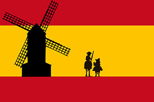 bandera-de-espana-don-quijote