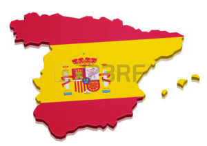 mapa bandera espanola